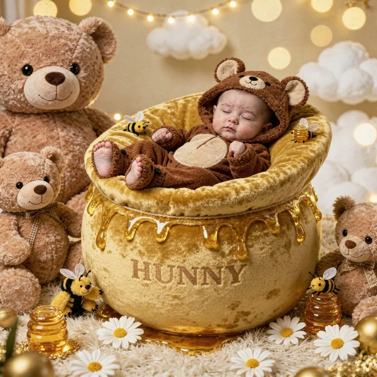 Baby Fotoshooting Honigbär Kostüm